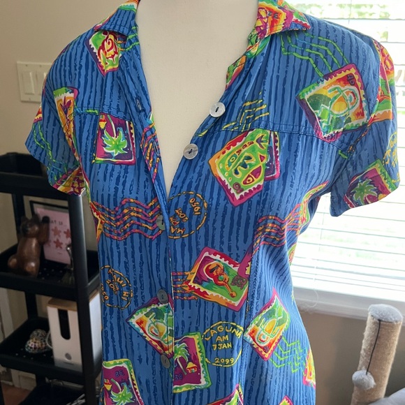 Vintage Blue Laguna Dress - Picture 1 of 7